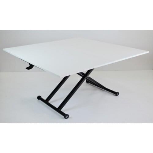 Modern Intelligent Coffee table Top table Mdf White Bottom Mechanism Black Color coffe table