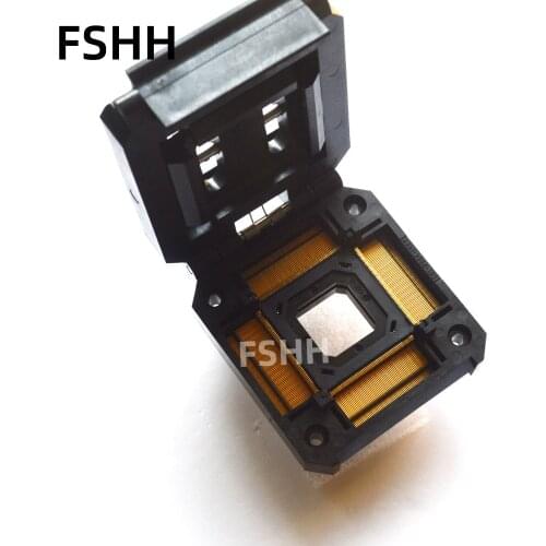 Clamshell IC51-2564-1668-10 test socket QFP256 TQFP256 LQFP256 ic socket Pitch 0.4mm 28x28mm