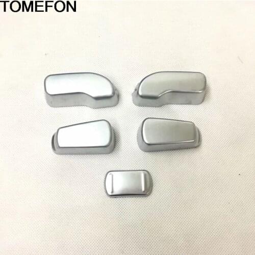 TOMEFON For Nissan Altima Teana 2019 Front Seat Button Adjustment Switch Frame Cover Trim Interior Accessories ABS Chrome Sliver
