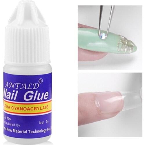 UV Nail Gel 3g For Manicure Nail Sticky Drill Glue Top Coat For Painting Extension Nail Art Gel Varnishes Lacquer 5Pcs/Set