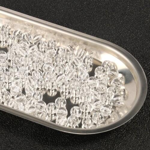 50-300Pcs Transparent Round Acrylic Beads 6-12mm Natural Loose Spacer Beads For Jewelry Making DIY Bracelet Pendant Accessories