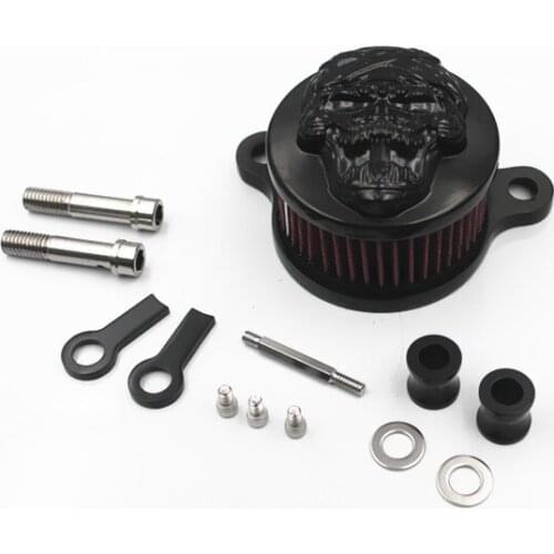 For Harley Sportster XL883 XL1200 04-14 Motorcycle Black 3D Skull Air Cleaner Intake Filter Custom