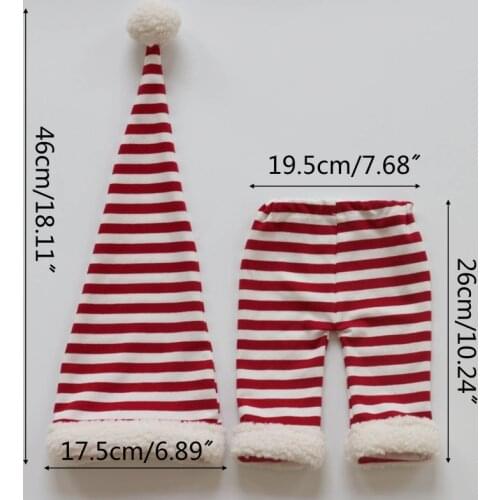 2Pcs Baby Infants Stripe Crochet Hat+Shorts Set Newborn Infant Photography Props GXMB