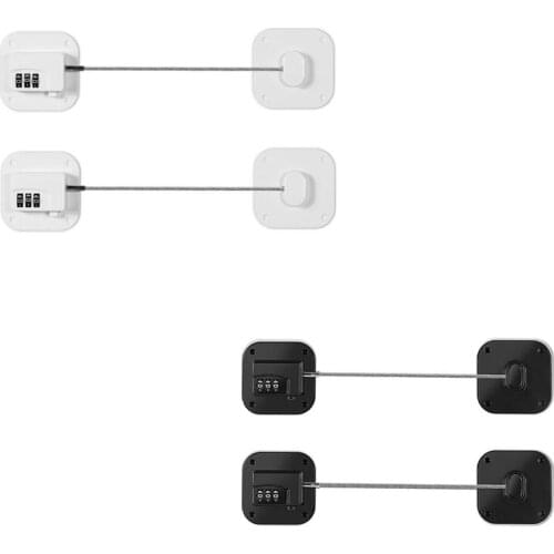 Refrigerator Lock, Mini Fridge Lock with Password Child Safety Cabinet Locks for Freezer Door Cabinet File 2 Pack