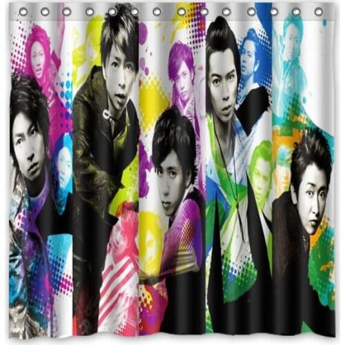 New ARASHI Pattern Showerproof Polyester Bath Curtains High Quality Waterproof Shower Curtain Bathroom Decor 71*71 inch