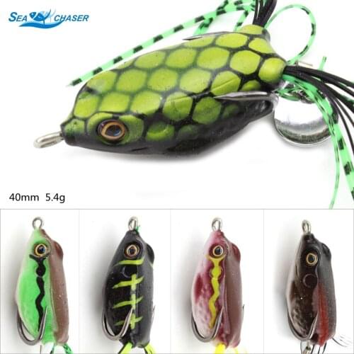 1pcs 40mm 5.4g Frog Lure soft bait Fishing Lifelike Imitation Rubber Soft Artificial 3D Eyes Lure artificial Topwater Bait