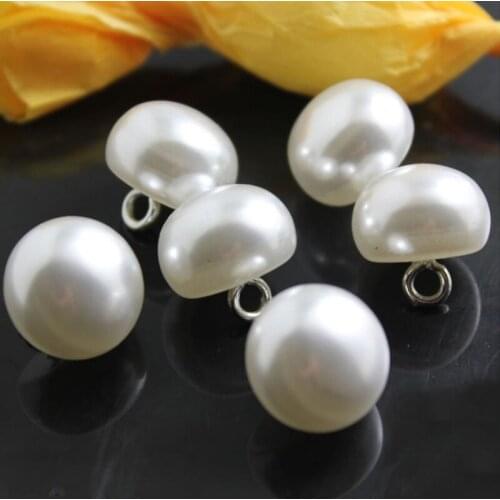 100 Pcs High-End Bright Steamed Buns Pearl Buttons Shirts Sweaters Jewelry Buttons Clothing Accessories 8-11.5MM