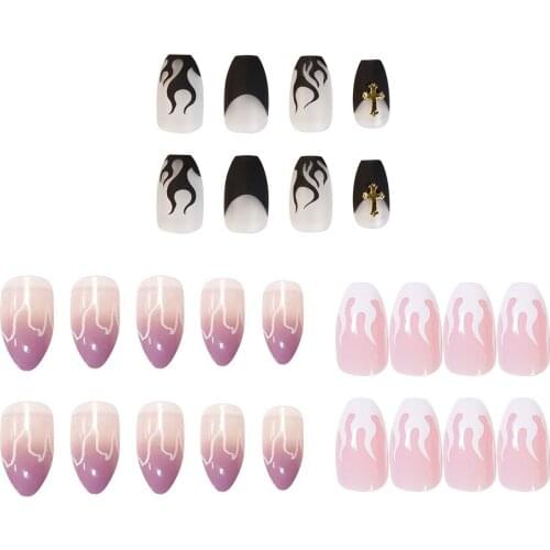 24pcs/set Nail Transfer Stickers Decoration Print Foil Stickers Removable False Nails Female Gifts Nail Decoration