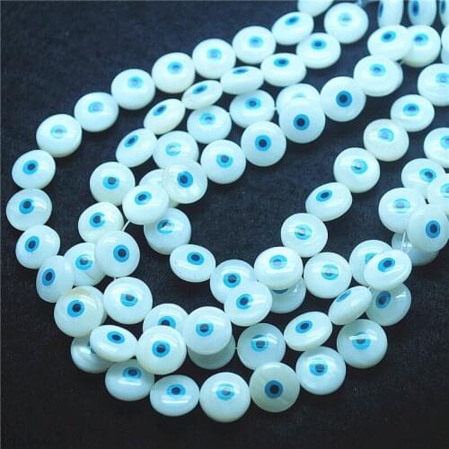 1 string nature shell beads with draw eye round shape 10mm 12mm mother of pearl beads accessories jewelry components wholesale