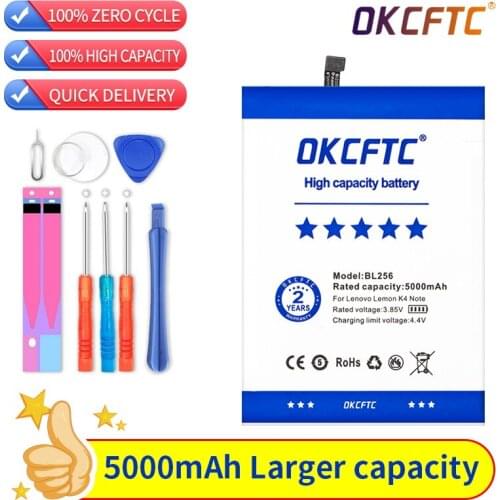 OKCFTC 5000mAh BL256 Battery for Lenovo Lemon K4 Note K4note / X3 Lite K51c78 / A7010