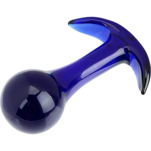 Anus Anal Plug for Women Men Ass Stimulation Heat-resistant Glass Crystal Blue Glass Prostate Massager Sex Toy Adult Product