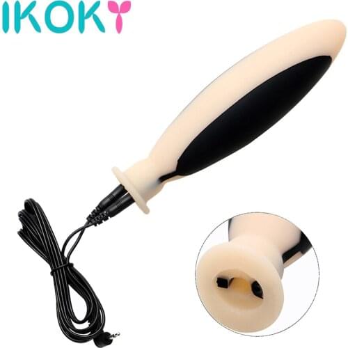 IKOKY Electric Shock Big Size Silicone Anal Plug Sex Toys for Men Women Prostate Massage Butt Plug Adult Products Sex Shop