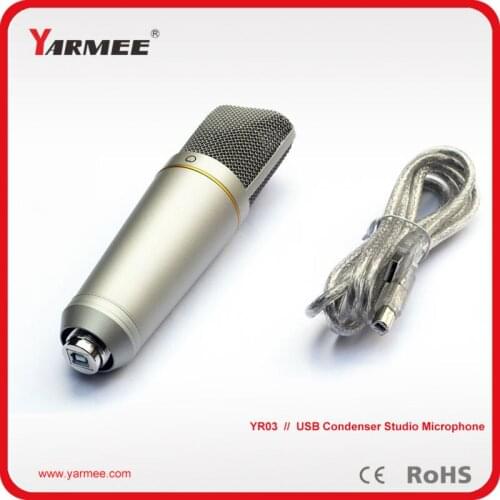 Free Shipping!!! High Sound Quality For Studio/Stage Performance Professional USB Condenser Microphone With Stand/Aluminum Case