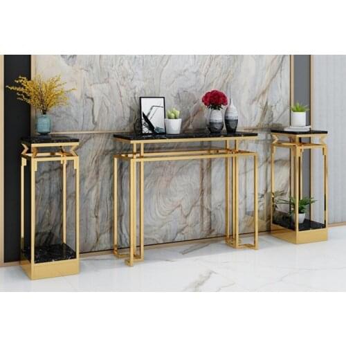 Entrance table by the wall strip case modern minimalist porch cabinet marble porch light luxury end view table for table