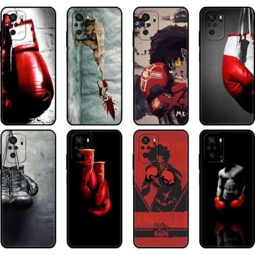 Black tpu Case For Xiaomi Redmi 9T Case Redmi Note 9T Note 10 Pro Case Muay Thai Fight Boxing