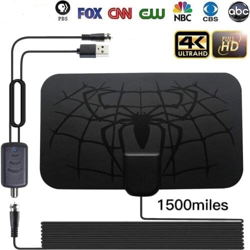 Hengshanlao Indoor HDTV Antennas 1500 Miles Digital TV Antenna Aerial DVB-T2 isdb-tb Local Channel Broadcast Receiver Support 4K