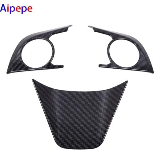 For Toyota Avalon XX50 2019 ABS Chrom /Carbon Fiber Car Steering Wheel Decoration Cover Trim Frame