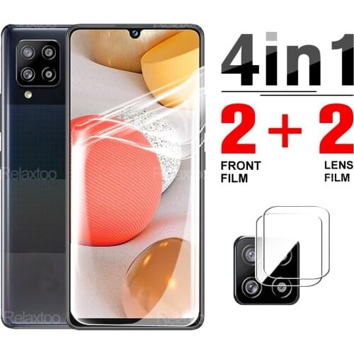 4 in 1 Hydrogel Film For Samsung Galaxy A52 A72 A32 A42 A12 A21 A10 A 02 51 71 31 50 11 M51 M21 M S s Camera Protective Glass