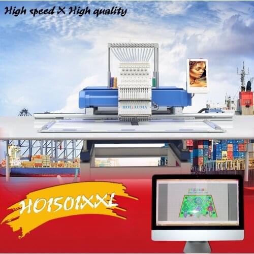 HO1501XXL High Speed single head SWF ZSK embroidery machine price bigger embroidery area maquina bordadora 2 cabezales