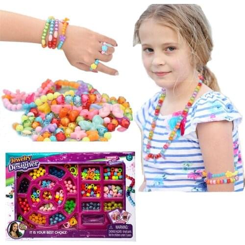 Pop-Arty Bead Toys for Children Girls Creative DIY Handmade Pop Beads Toy Necklace Bracelet Jewelry Set Art Crafts Kids Gifts