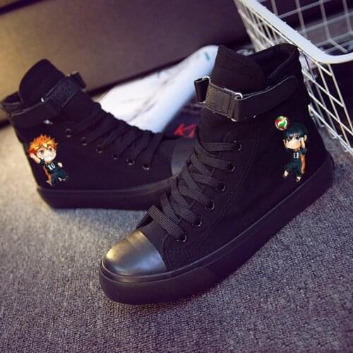 Janpanese Anime Haikyuu Kei Tsukishima Shoyo Hinata High Quality Canvas Print Stylish Sneakers