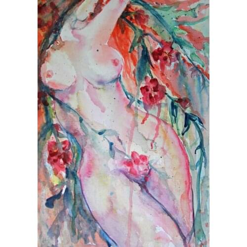 JMINE Div 5D Naked Woman Flower Full Diamond Painting cross stitch kits art High Quality Portrait 3D paint by diamonds