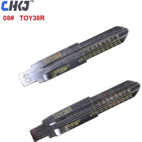 CHKJ 10pcs/lot Engraved Line Key TOY38R Scale Shearing Teeth Blank Key NO.8 For Hafei Daewoo Zotye XIALI