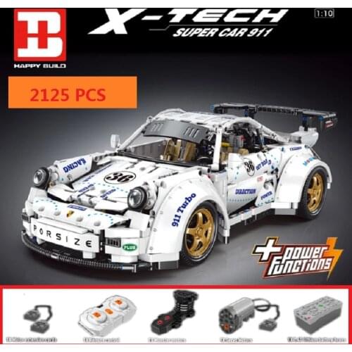 2021 New MOC technology RC Widebody 1:8 Model YC-QC016 2125PCS Building Blocks Bricks Super Sport Racing Car Toys Kids Gifts