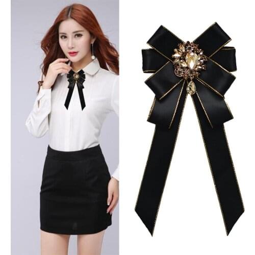 Korean Version of Bow Tie British Mens Groom Get Married Necktie Womens Shirt Rhinestone Collar Flower Western Jewelry