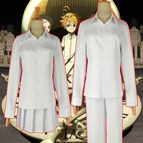 The Promised Neverland Cosplay Costume Anime Yakusoku no Neverland Emma Norman Ray Cosplay Costume Women Men School Uniforms