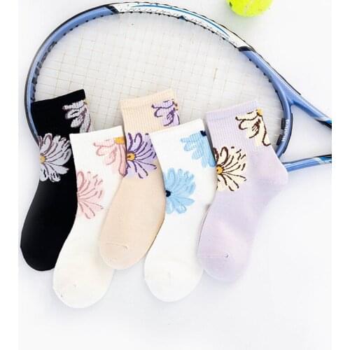 Sweetie Womans Socks Womens Girls Flower Socks Cotton Fashion Socks 1 Pair Students Cotton Kawaii Cute Socks Drop Shipping
