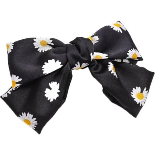 MISANANRYNE Women Girls Cute Big Bow Print Flower Hair Clips Headband Hair Ornament Hairpins Barrettes Fashion Hair Accessories