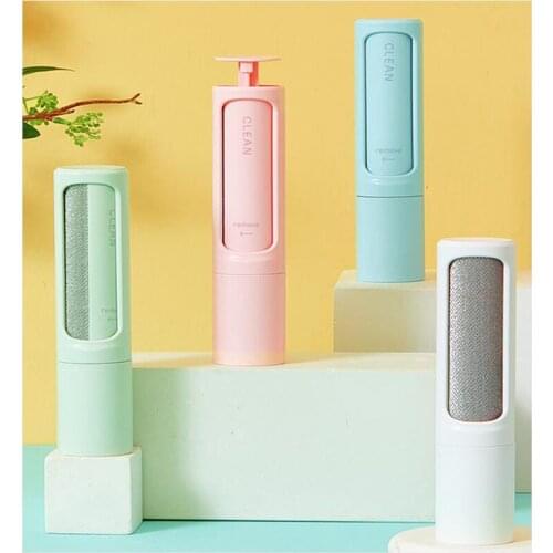 Reusable Pet Hair Remover Brush Lint Roller Self Cleaning Cat Dog Fur Hair Dust Removal Brush for Clothes Portable Effective
