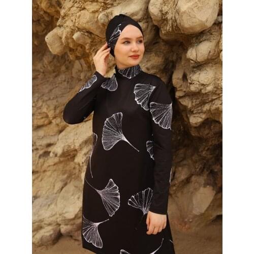 Womens Lycra Fully Covered Hijab Swimsuit 2208 White Rumeysa