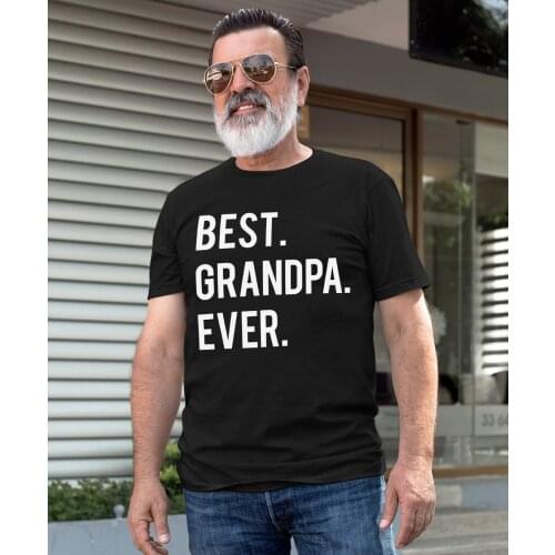 Best Grandpa Ever Letter Print Mens T Shirt Graphic Tees Men Round Neck Short Sleeve Summer Tees Male Casual Harajuku Clothing