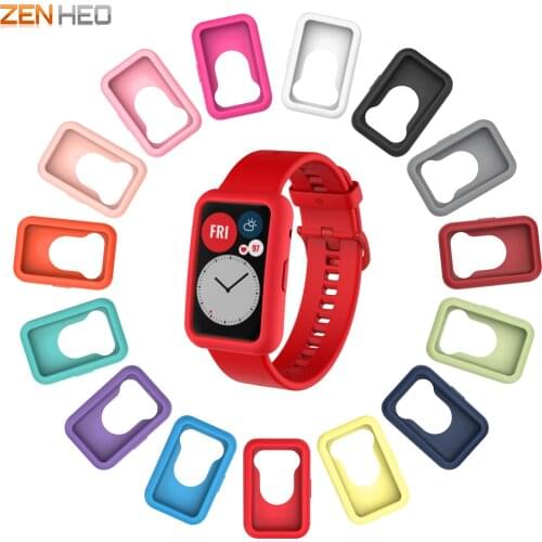 Soft Silicone Protective Case Cover For Huawei Watch Fit Protection Shell Frame