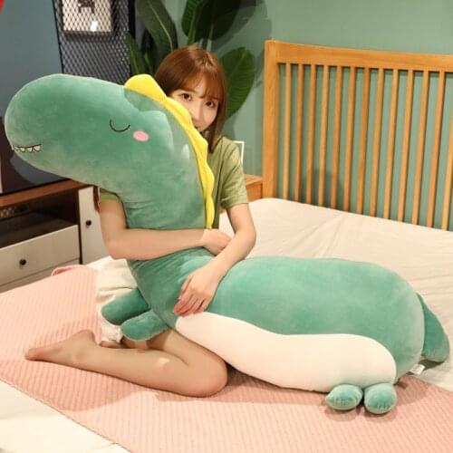 90/120/150cm Stuffed Soft Long Dinosaur Unicorn Deer Pillow Girls Kids Sleeping Plush Cushion Cartoon Animal Toy for Children
