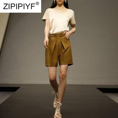 Summer new womenstripe two-piece loose, age-reducing and slimming chiffon wide-leg pantsuit two piece set c122