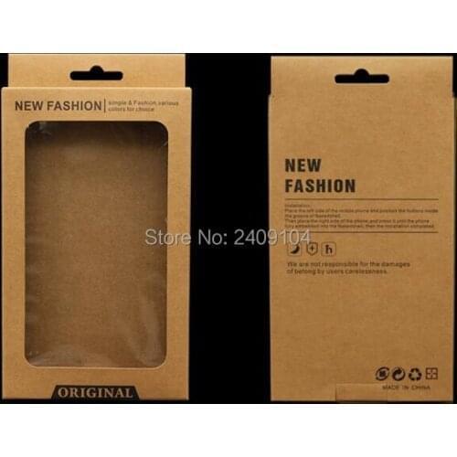 Wholesale 1000pcs middle size kraft brown Paper Retail Packaging/Package/Carton Box For iphone 8 7 6 Plus 5 Cell Phone Case