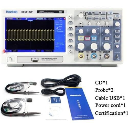 Original Hantek DSO5102P Digital Storage Oscilloscope 100mhz 2channel Handheld Oscilloscopes