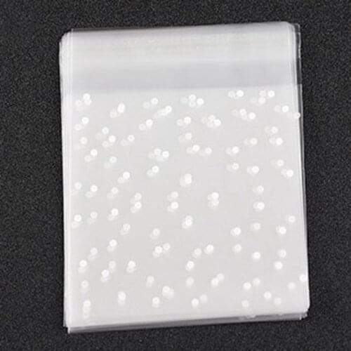 White Dots Cookies Package Birthday Party Decor Candy Bag Frosted Plastic Biscuits Packaging Matte Party Gift Packaging Bags