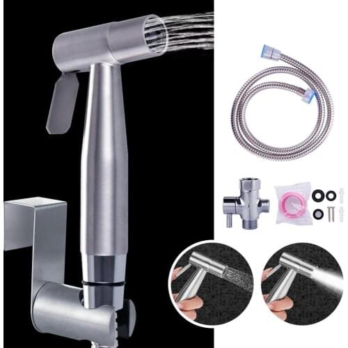 Stainless Steel Handheld Bidet Spray Shower Sprayer Shattaf Toilet Attachments Portable Bidet Anal Wash Anal Enema Shower