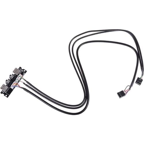 Connection Cable PC Computer Case PCB Front Panel USB 2.0 Audio Port Mic Cable Motherboard HOT SALE