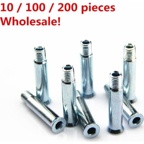 10 100 200 35mm*8mm steel skating bolts roller skates patines axle 8mm diameter 35mm length iron skating accessories Wholesale