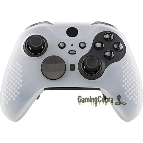 EXtremeRate Semi-transparent clear Soft Anti-Slip Silicone Cover Skins Controller Case for New Xbox One Elite Series 2