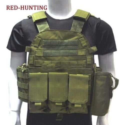 Tactical Military Vest Paintball Camouflage Molle Hunting Mens Vest with Magazine Pocket Holder for Outdoor Paintball Shooting