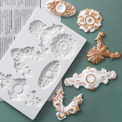 Embossed pattern Molds Fondant Cakes Decorating Tools Silicone Molds Sugarcraft Chocolate Baking Tools For Cakes Gumpaste Form