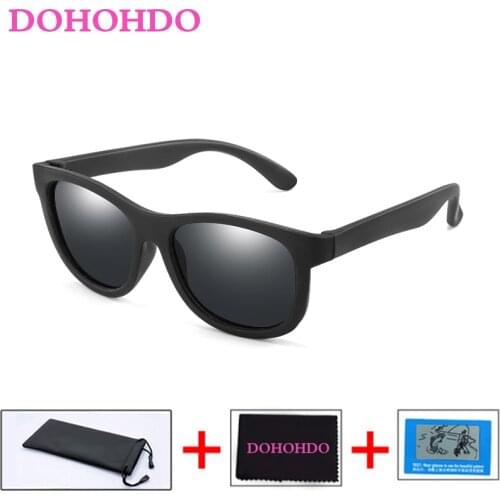 DOHOHDO 2020 Polarized Kids Sunglasses TR90 Children Boys Girls Glasses Safety Sun Glasses With Pouch Gafas UV400 Oculos De Sol