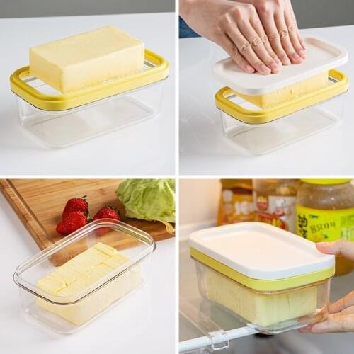 Japanese Cheese Slicer Box Stainless Steel Cheese Butter Slicer With Container Box Cutter Butter Cheese Cutter Box LK0060