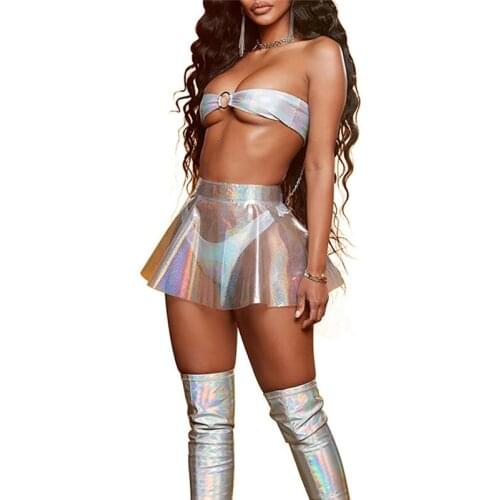 Women Summer Sexy Sheer mini skirt Transparent Exotic Sets Sexy perspective mini bust mini skirt hot new style